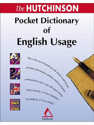 cover image of The Hutchinson Pocket Dictionary of English Usage